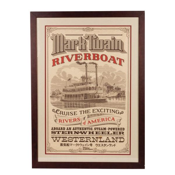 Tokyo Disneyland Mark Twain Poster.