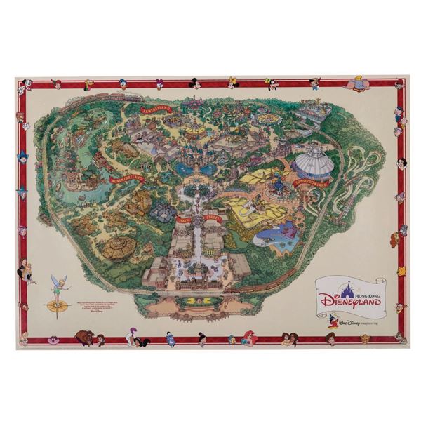 Hong Kong Disneyland Map by Nina Rae Vaughn.