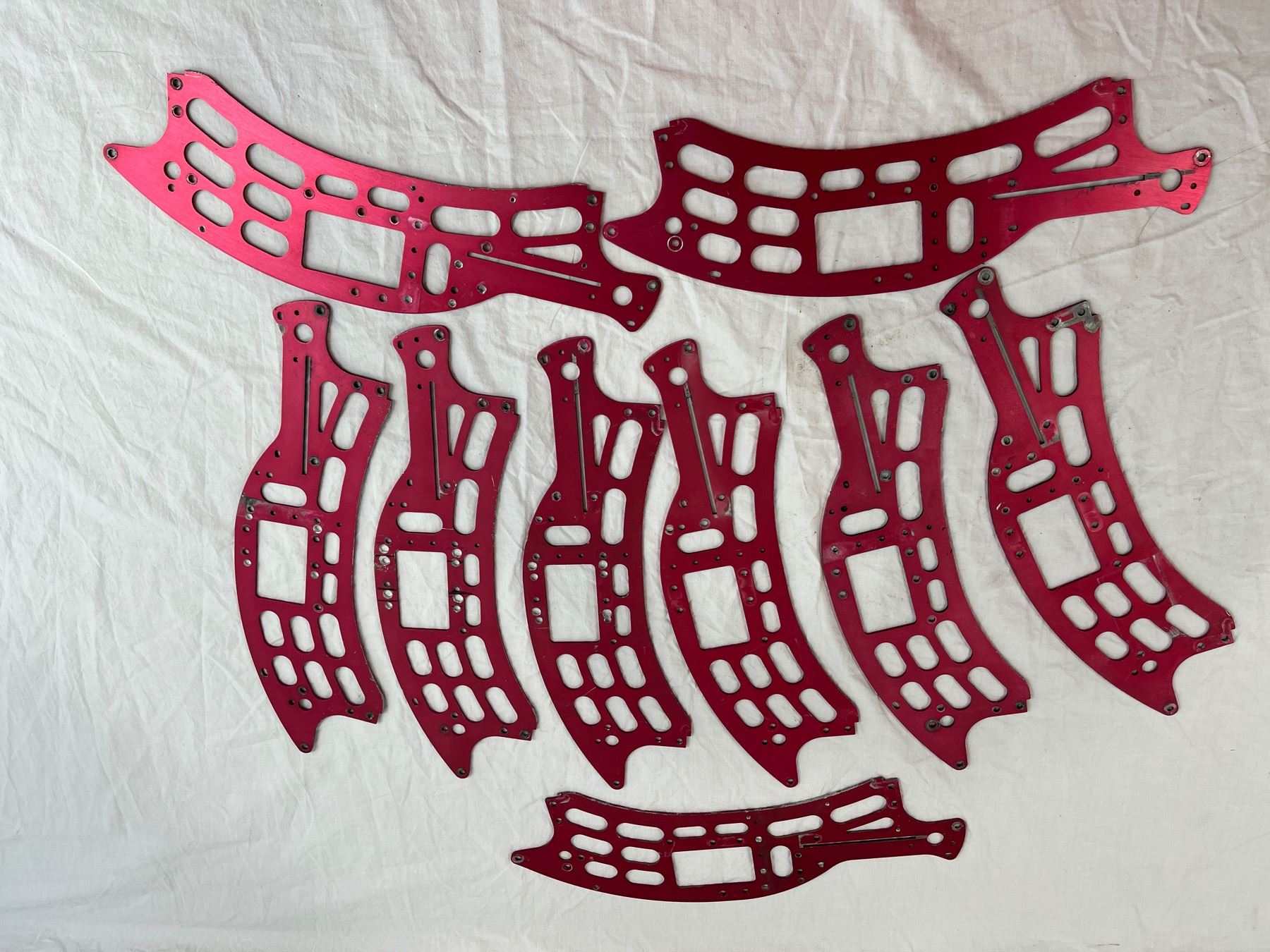 Aluminium RC Car Chassis plates , Red Colour