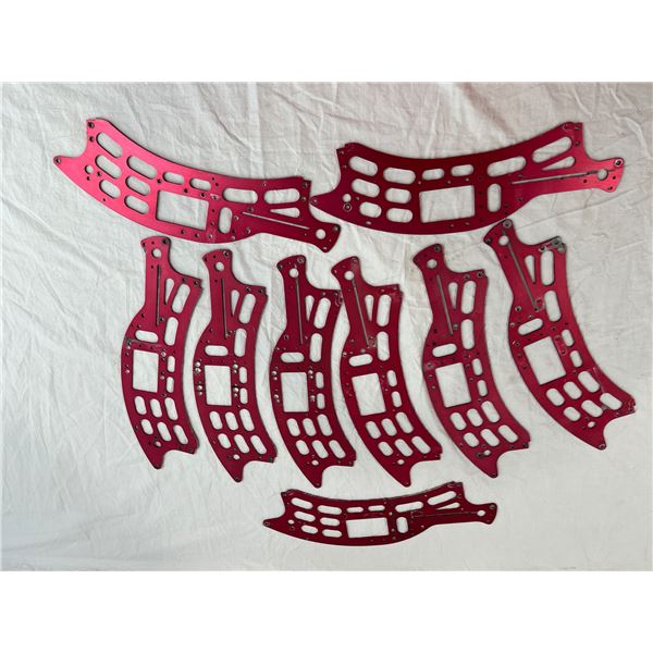 Aluminium RC Car Chassis plates , Red Colour