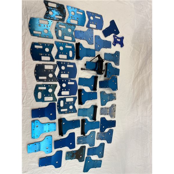 RC Car Blue Aluminium Skid/Chassis plates