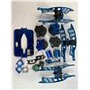 Image 1 : RC Car parts and chassis pieces in blue