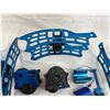 Image 5 : RC Car parts and chassis pieces in blue