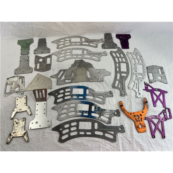 Group of Aluminium RC Car Chassis parts