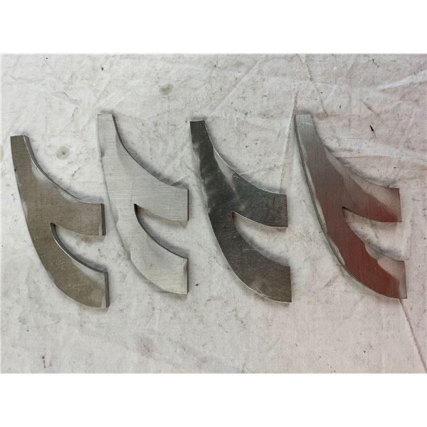 Set of 4 custom aluminium parts