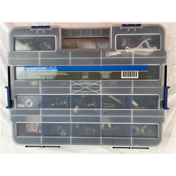 Large lot of RC Car parts in sorting box