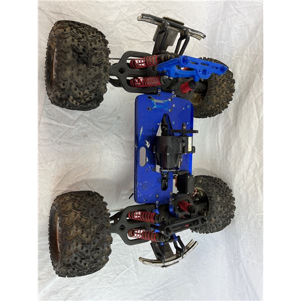 partially assembled RC Truck with aluminum chassis