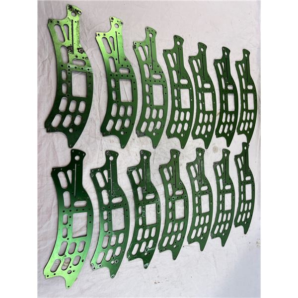 14 green aluminium RC Chassis pannels