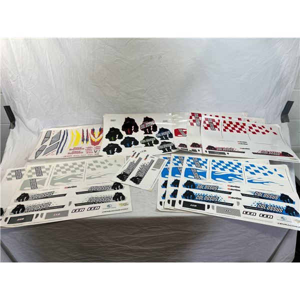 Large lot of RC car decals