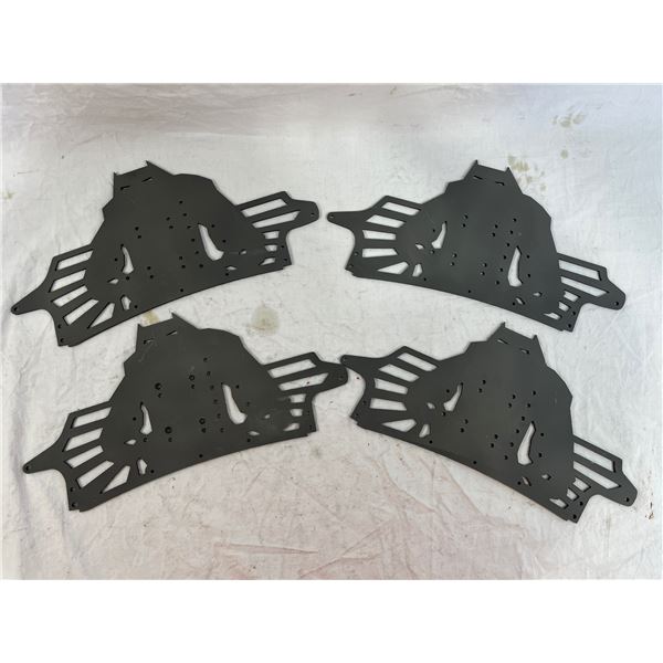 Set of 4 Grey aluminium chassis pieces