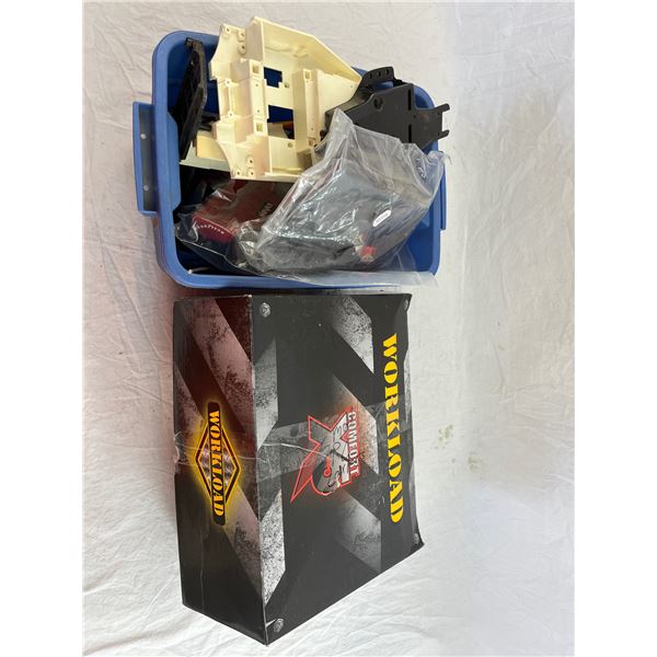 Group of plastic RC Car parts and components