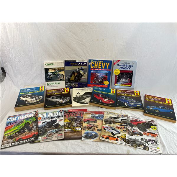 Lot of Car repair manuals, magazines and book.