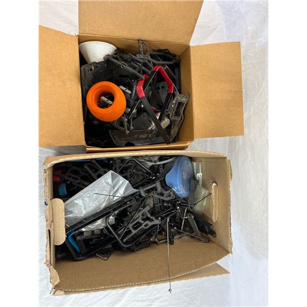 bulk lot of assorted RC car parts and components