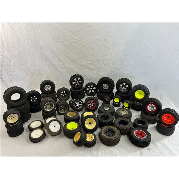 Large lot of over 50 Medium-small RC Car tires