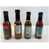 Image 2 : Four mixed unopened bottles of hot sauce