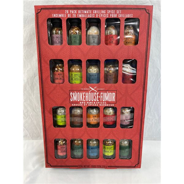 20 piece smokehouse bbq rubs and spice set