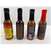 Image 3 : Four mixed unopened bottles of hot sauce