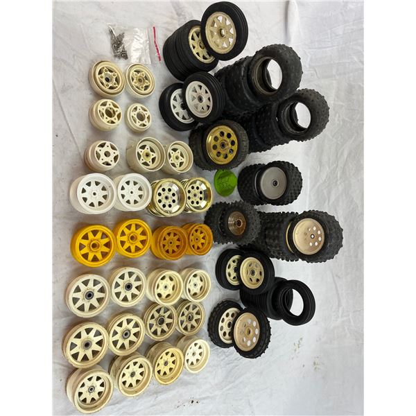 Large lot of mixed RC Tires and rims