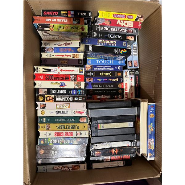 Over 150 mixed VHS tapes of various titles