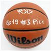 Image 1 : RJ BARRETT SIGNED WILSON BASKETBALL INSCRIBED 2019 #3 PICK (FROZEN POND COA)