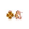 Image 1 : Genuine 6.5 ctw Citrine Earrings 14KT Rose Gold - REF-79V7W