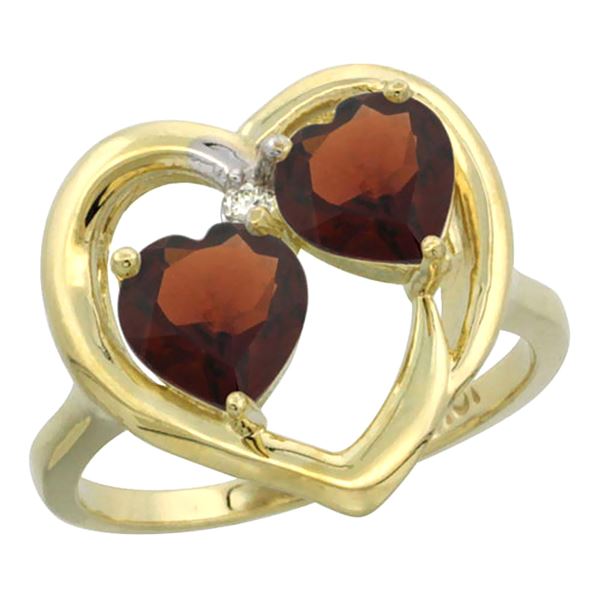 2.60 CTW Garnet Ring 14K Yellow Gold - REF-33F9N