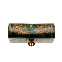 Chinese Vintage Leather Covered Pillow Box  (CLB-434)