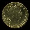 GOLD PLATED BARBER QUARTER DOLLAR (COI-3825)