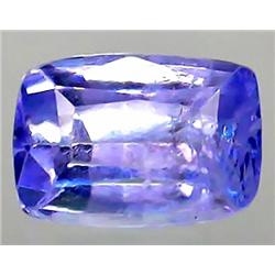 1.10ct VERY RARE  Supreme Purple Blue Tanzanite Cushion Cut VS RETAIL $2250 (GEM-7495)