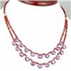 179ct. AAA Top Quality Natural Garnet & Amethyst Briolette Necklace 18" RETAIL $5500 (JEW-1150)