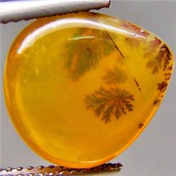 5.10ct RARE Fantastic Pear Cabochon Yellow Dendrite Moss Opal RARE $1350 (GEM-8062A)