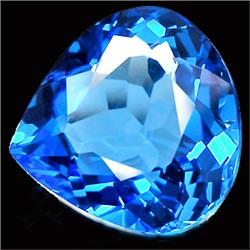 16.80ct RARE Blinding Pear  Sky Blue Quartz FLAWLESS RARE $950 (GEM-8082A)