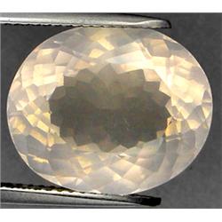 17.51ct RARE Oval Portuguese Cut Top AAA Sweet Pink Quartz VVS RARE $1150 (GEM-8083A)