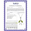 Image 2 : Genuine 7.2 ctw White Topaz & Peridot Necklace 14KT White Gold - REF-30T5A