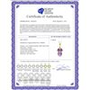 Image 2 : Genuine 7.2 ctw Amethyst Necklace 14KT Yellow Gold - REF-30H5X
