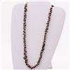 Image 2 : Graduated Garnet Chip and Brass Bead Necklace