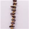 Image 3 : Graduated Garnet Chip and Brass Bead Necklace