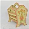 Image 1 : French Toile Painted Butler's Magazine Holder
