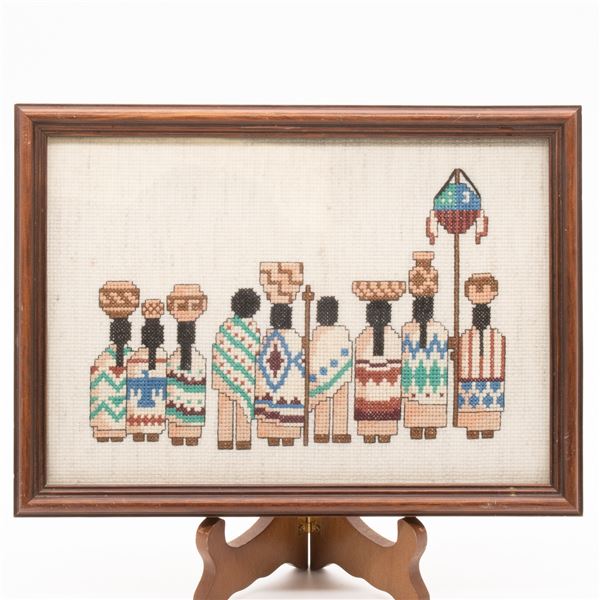 Hand Crafted Framed Cross Stitch Picture