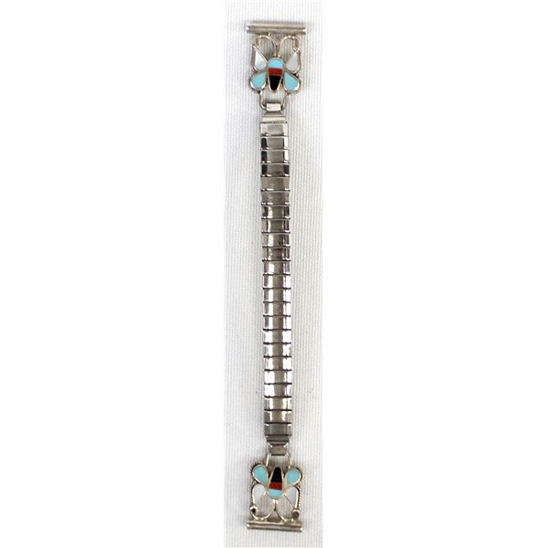 Zuni Sterling Inlay Butterfly Watch Band