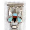 Image 2 : Zuni Sterling Inlay Butterfly Watch Band