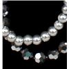 Image 2 : Double Strand Pearl and Faceted Bead Necklace