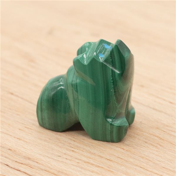 Zuni Malachite Bear Fetish by Hubert Quam