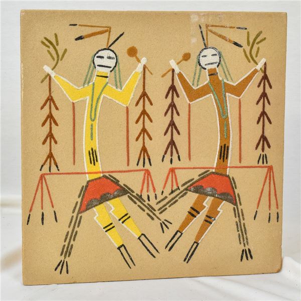 Navajo Rainbow Yeis Sand Painting by Cecil Yazzie