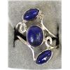 Image 1 : Sterling Silver & Lapis Ring, Size 8.5