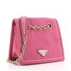 Image 1 : Prada Padded Chain Flap Bag Tessuto Small Pink