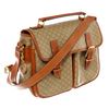 Image 2 : Celine Beige Monogram Canvas Leather Macadam Satchel Bag