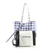 Image 1 : Balenciaga Everyday Tote Bag Printed Leather Small Blue, Print, White