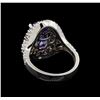 Image 3 : 5.00 ctw Tanzanite and Diamond Ring - 14KT White Gold