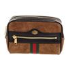 Image 1 : Gucci Brown Suede Ophidia Web Small Waist Bag